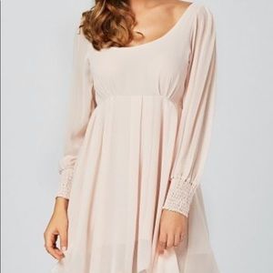 Casual U Neck Mini Handkerchief Skater Dress